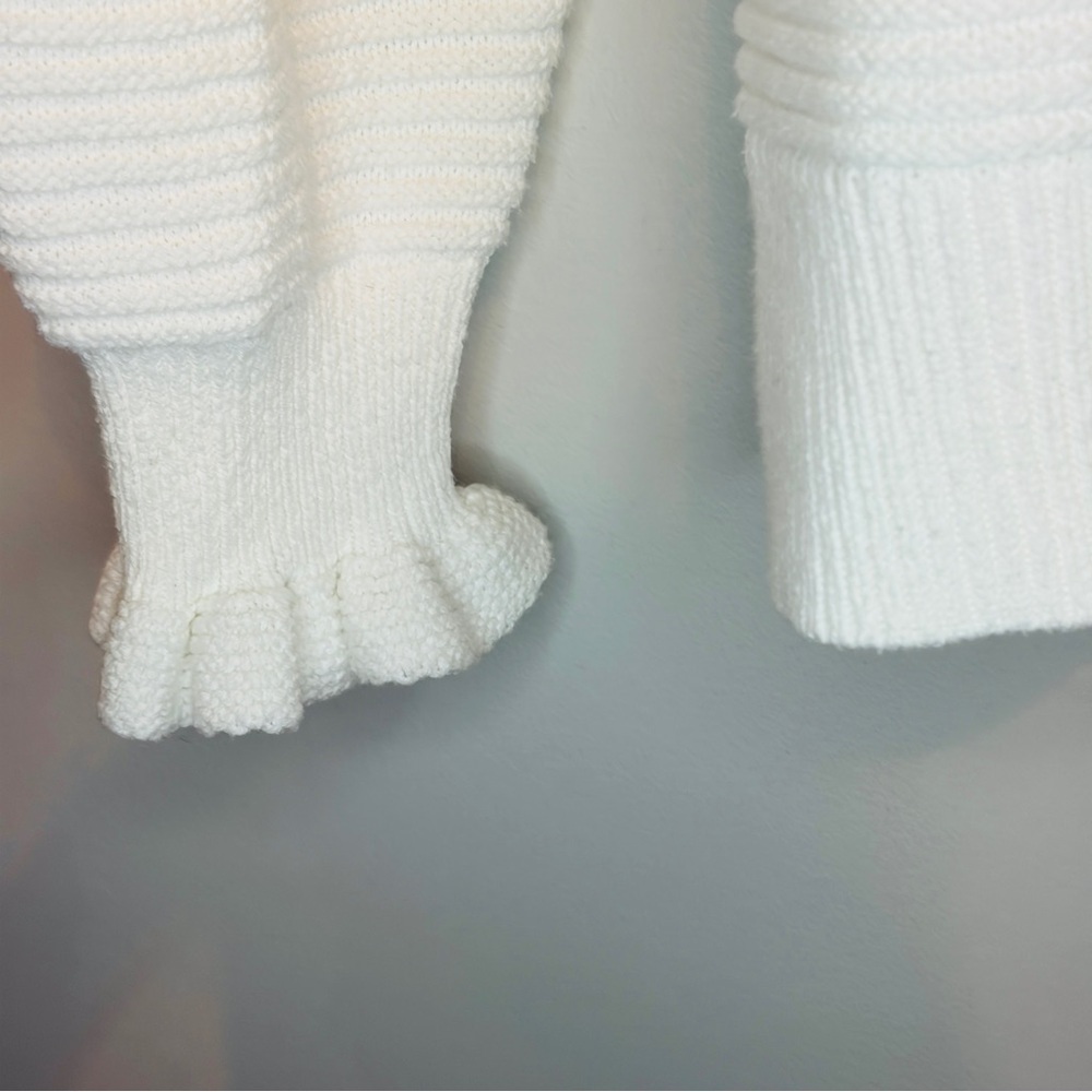 Crown & Ivy White Ruffle Sweater - Picture 3 of 5